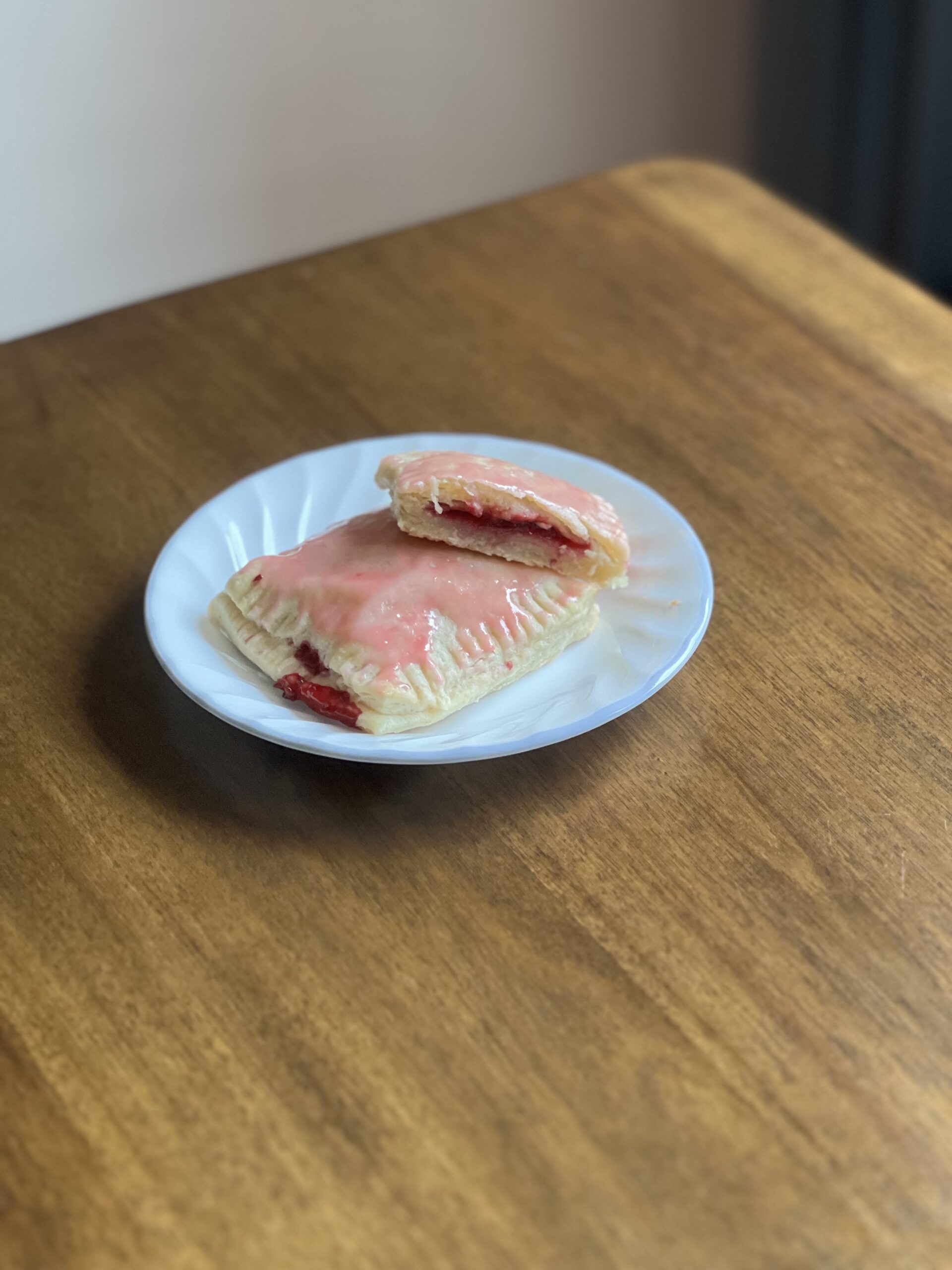 Wild Blackberry Sourdough discard pop tarts sitting on a white plate