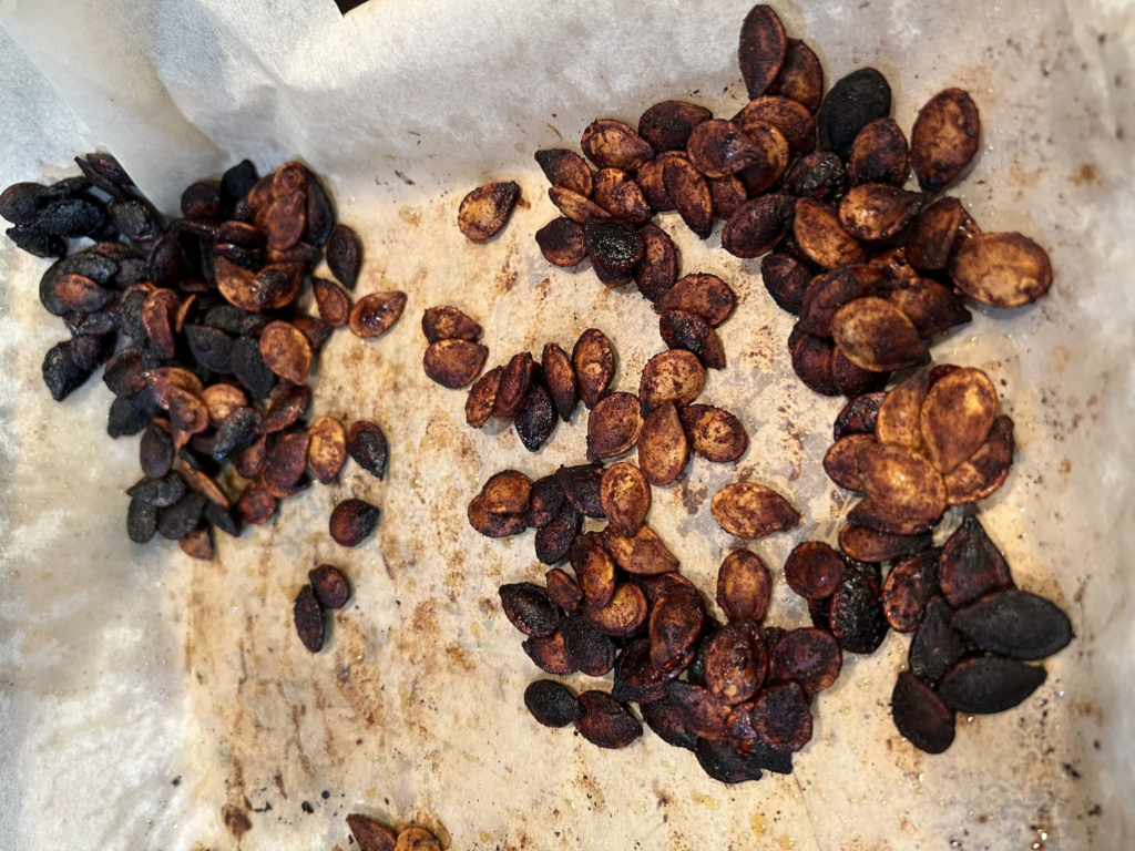 burnt pumpkin seeds